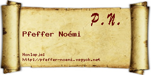 Pfeffer Noémi névjegykártya